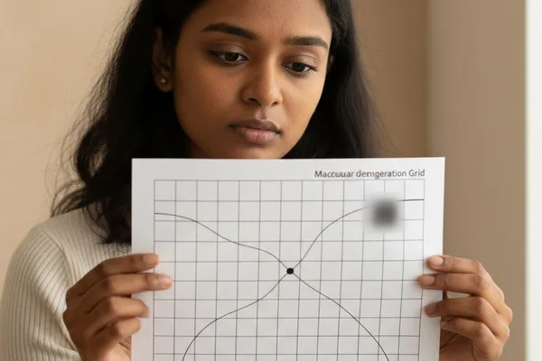 ඇස් පෙනීමේ වෙනසක් දැනෙනවද? Amsler Grid (ඇම්ස්ලර් ග්රිඩ්) පරීක්ෂණය ගැන දැනගමු!