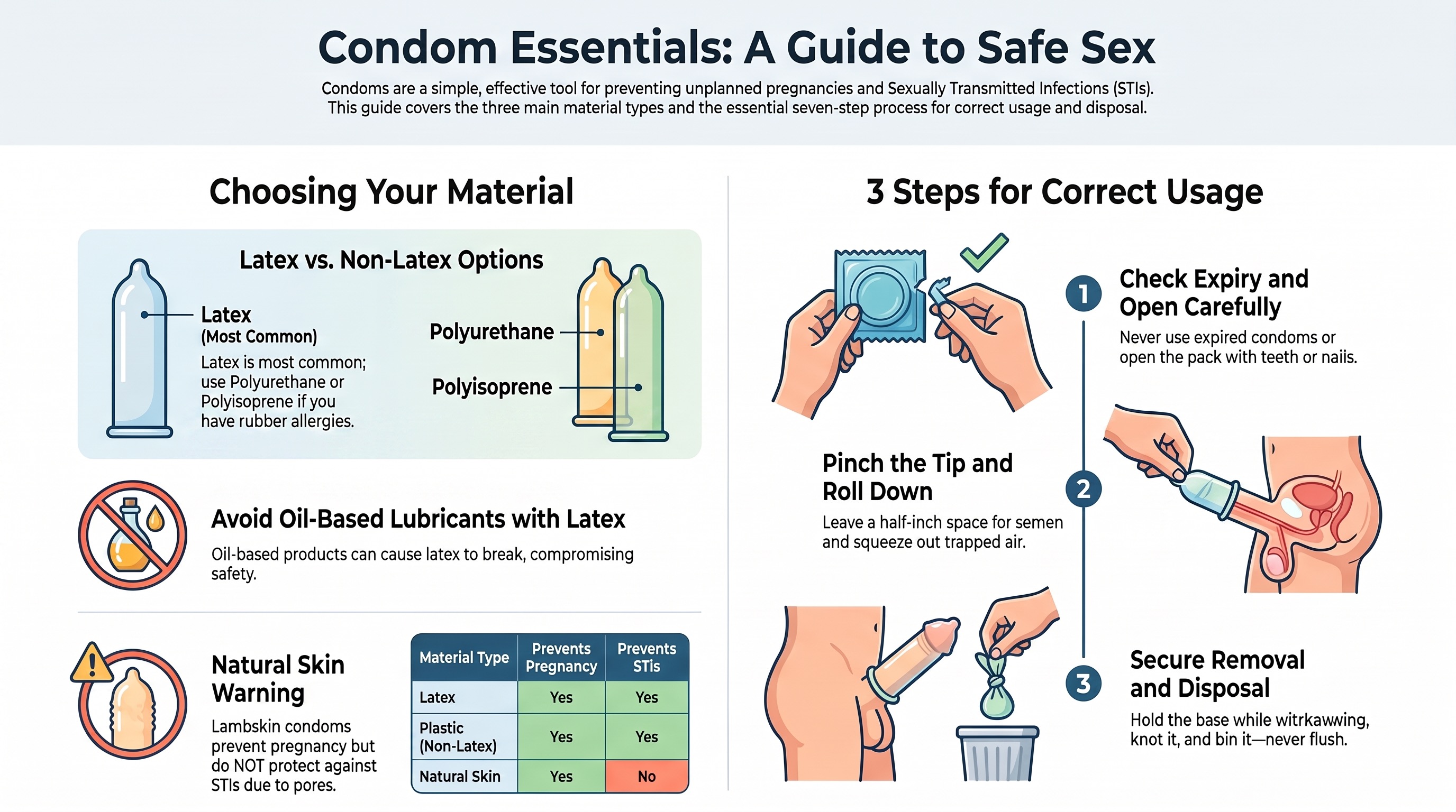 කොන්ඩම් (Condom) ගැන දැනගමුද? ආරක්ෂිත ලිංගික ජීවිතයකට අත්වැලක් Infographic